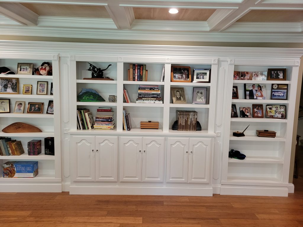 Built-in Bookcases with Concealed Closet Access