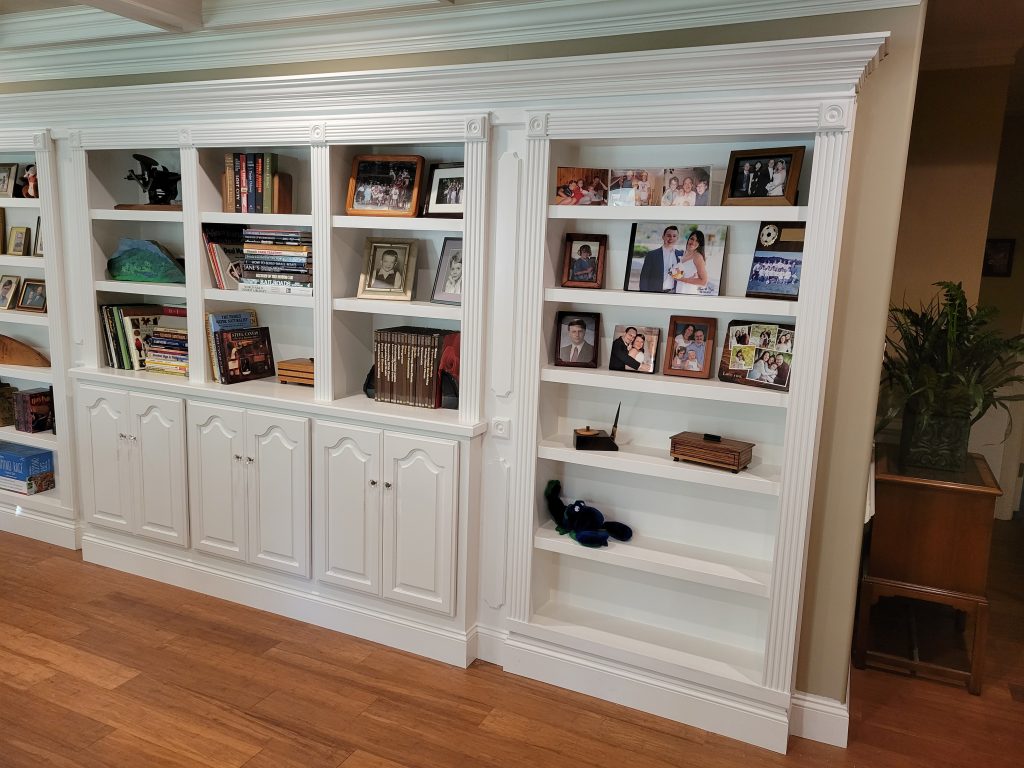 Built-in Bookcases with Concealed Closet Access