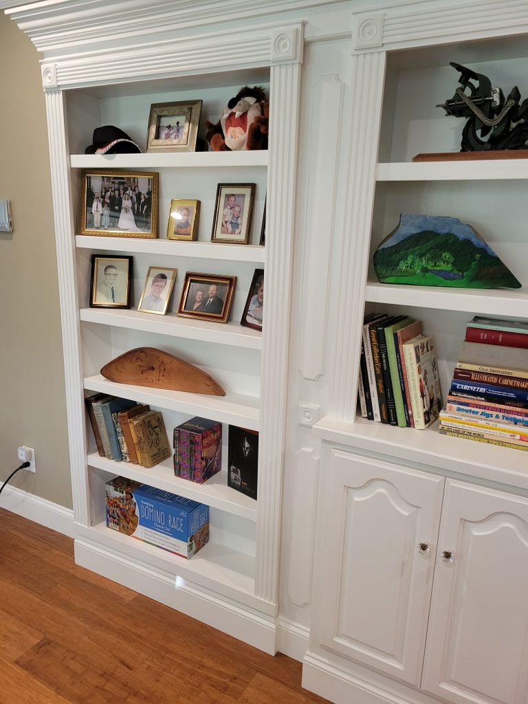 Built-in Bookcases with Concealed Closet Access